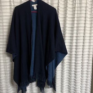 Coldwater Creek Deep Blue Knit Shawl